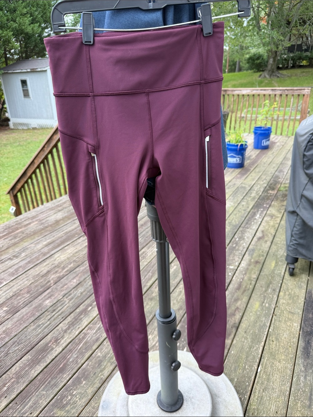 Athleta Deep Wine High-Rise Pocket Leggings 7/8